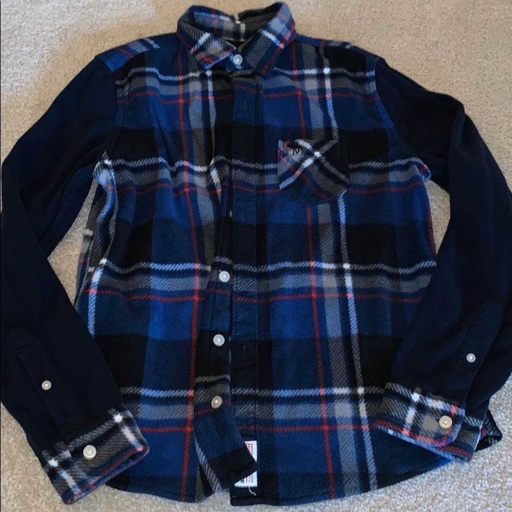 Abercrombie kids flannel plaid shirt